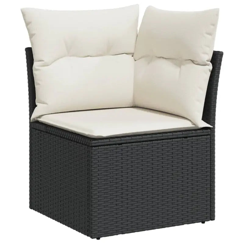 Loungetuinset van zwart gepoedercoat staal met comfortabele afmetingen - Tuinsets