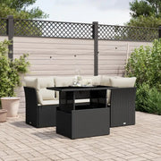 Loungetuinset van zwart gepoedercoat staal met comfortabele afmetingen - Tuinsets