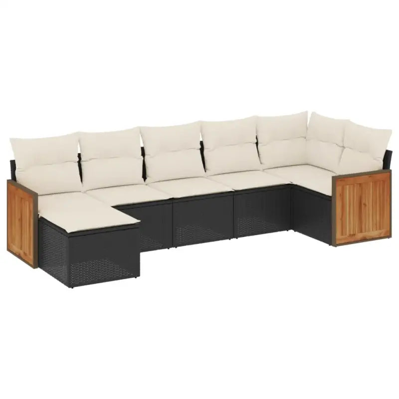 Loungetuinset van zwart gepoedercoat staal met comfortabele afmetingen - Tuinsets