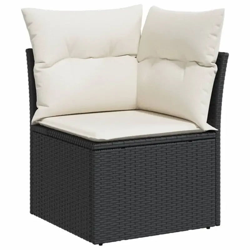 Loungetuinset van zwart gepoedercoat staal met comfortabele afmetingen - Tuinsets