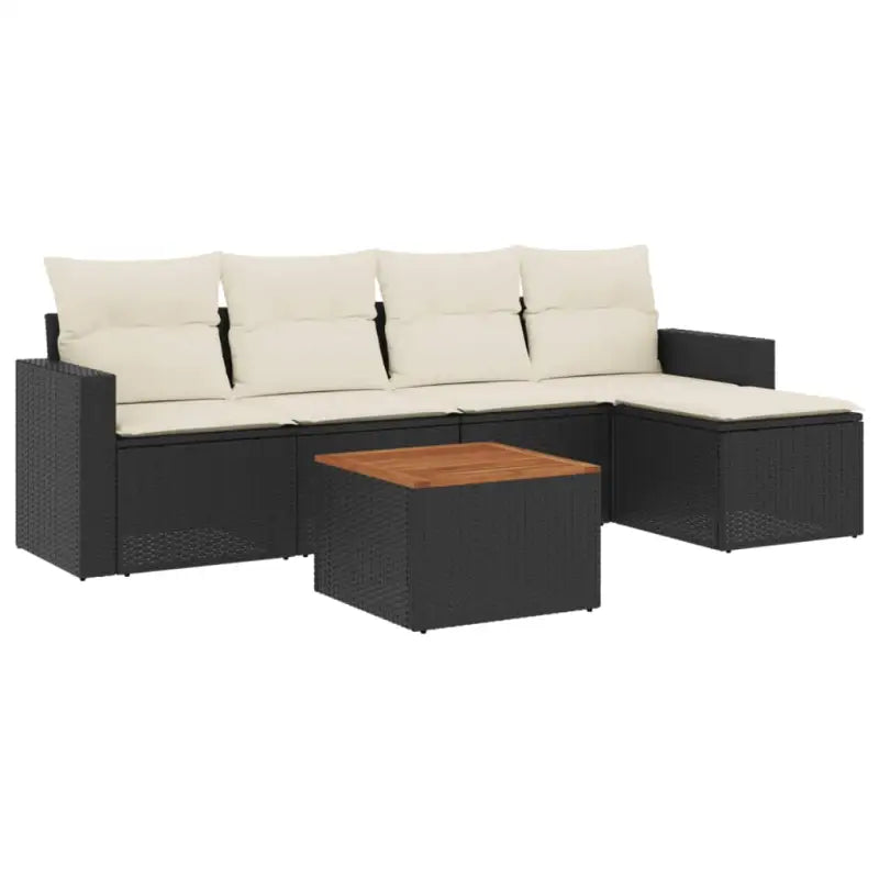 Loungetuinset van zwart gepoedercoat staal voor buiten ontspanning - Tuinsets