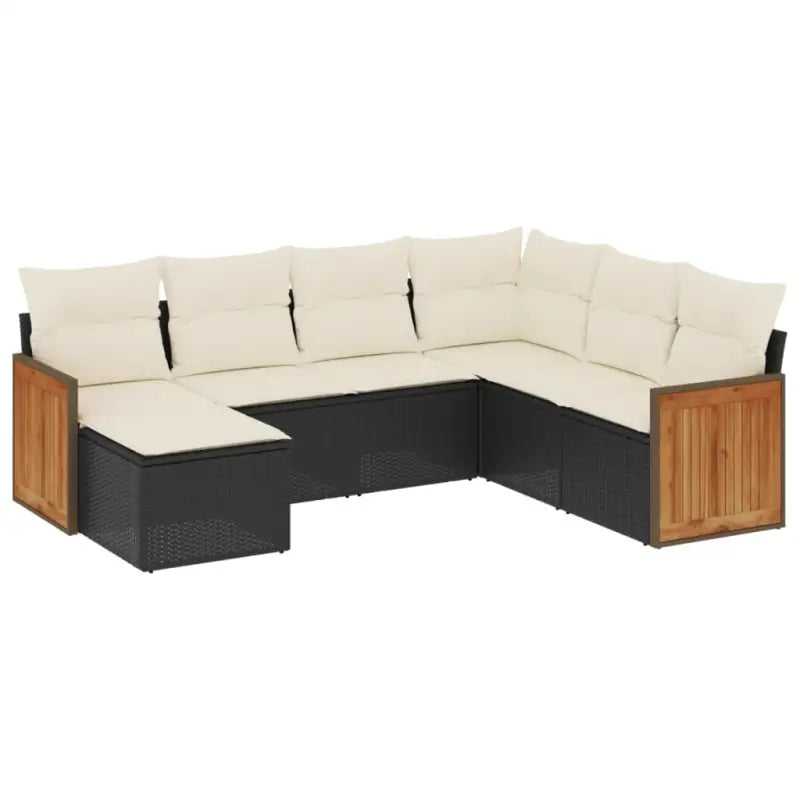 Loungetuinset van zwart gepoedercoat staal voor buitenplezier - Tuinsets