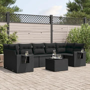 Loungetuinset van zwart gepoedercoat staal voor comfortabel buiten genieten - Tuinsets