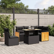 Loungetuinset van zwart materiaal en gepoedercoat staal - Tuinsets