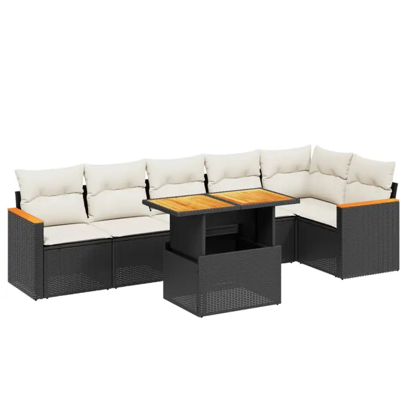 Loungetuinset van zwart materiaal met gepoedercoat staal voor buitenplezier - Tuinsets