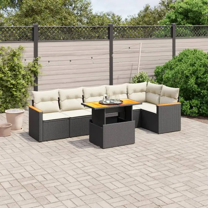 Loungetuinset van zwart materiaal met gepoedercoat staal voor buitenplezier - Tuinsets