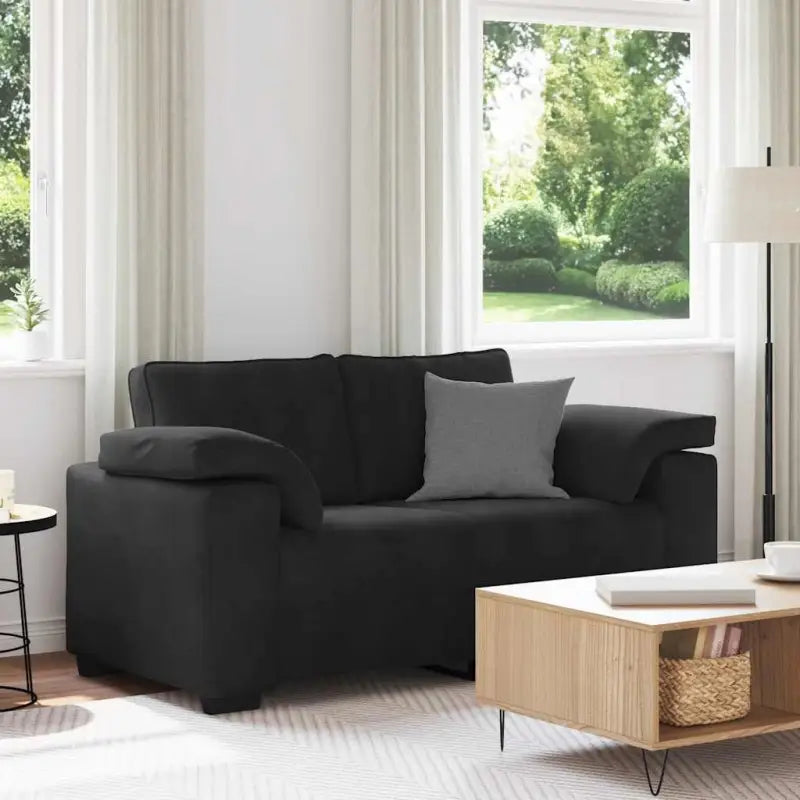 Loveseat bank voor een comfortabele zitervaring en stijlvolle ontspanning - Zwart / 120 cm - Banken