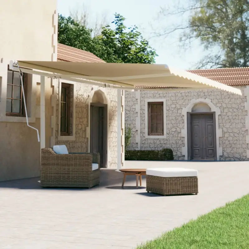 Luifelpaalset voor extra stabiliteit en schaduw op terras en tuin - Zonwering