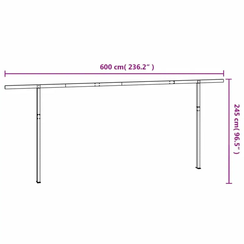 Luifelpaalset voor extra stabiliteit en schaduw op terras en tuin - Zonwering