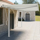 Luifelpaalset voor extra stabiliteit en schaduw op terras en tuin - Wit / 450 x 245 cm / 1 - Zonwering