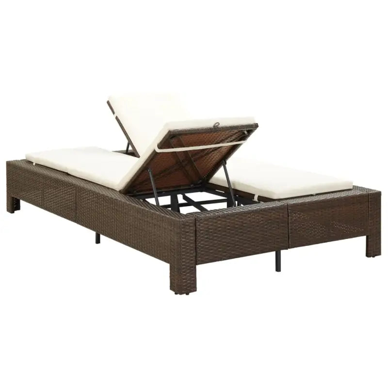 Luxe 2-persoons ligbed met poly rattan en gepoedercoat stalen frame - Tuinbedden