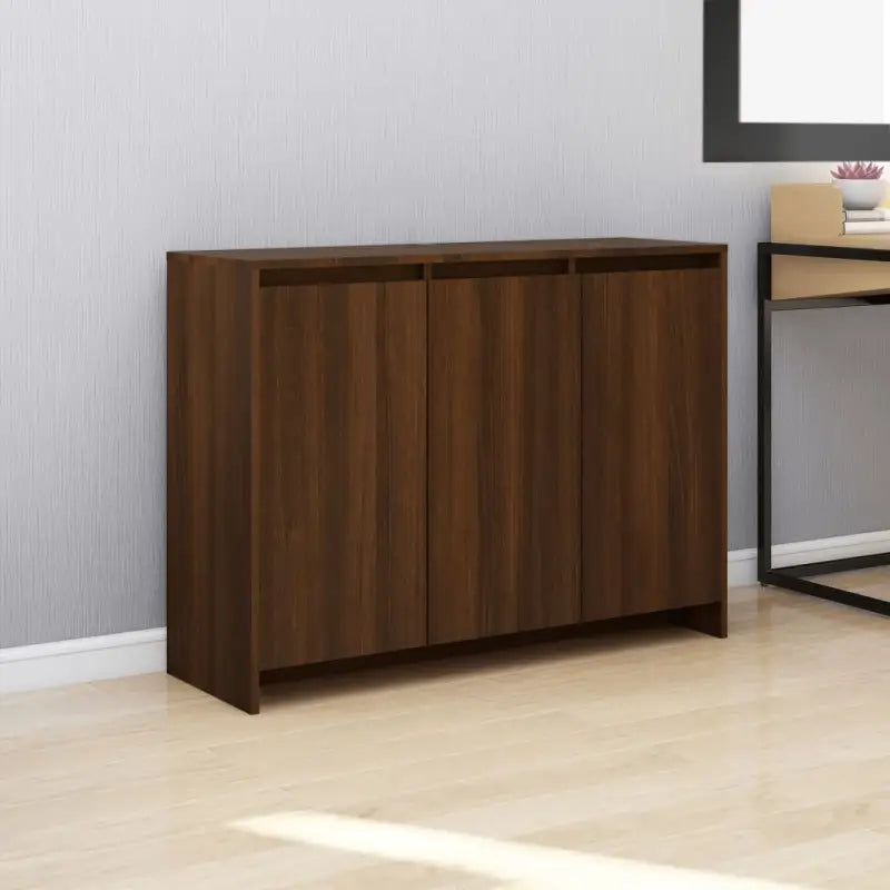 Luxe Dressoir met bewerkt hout voor praktische opbergruimte - bruin eikenkleur / 1 - Dressoirs & buffetkasten