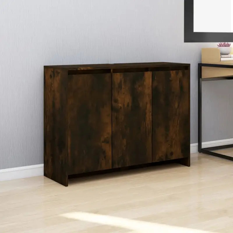 Luxe Dressoir met bewerkt hout voor praktische opbergruimte - Gerookt eiken / 1 - Dressoirs & buffetkasten