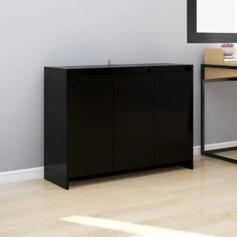 Luxe Dressoir met bewerkt hout voor praktische opbergruimte - Zwart / 1 - Dressoirs & buffetkasten