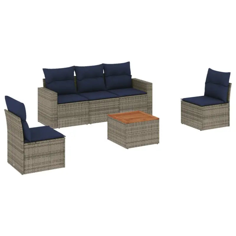 Luxe loungeset met gepoedercoated staal en waterdichte tas in grijs - Grijs - Tuinsets