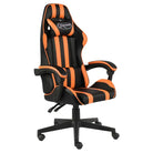 Luxe racestoel met kunstleren bekleding voor comfortabel gamen en werken - Oranje / 1 / Zonder voetensteun