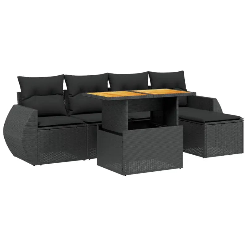 Luxe tuinkussen Set in zwart materiaal met gepoedercoat staal - Tuinsets