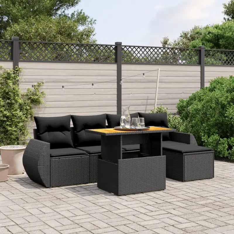 Luxe tuinkussen Set in zwart materiaal met gepoedercoat staal - Tuinsets