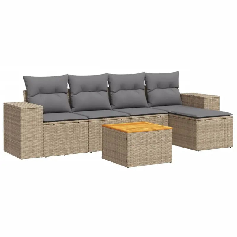 Luxe tuinset met beige materiaal en gepoedercoat staal afmetingen - Beige en grijs - Tuinsets