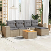 Luxe tuinset met beige materiaal en gepoedercoat staal afmetingen - Beige en grijs - Tuinsets