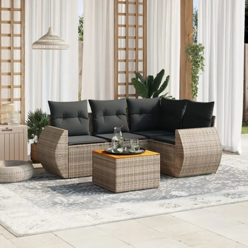 Luxe tuinset met waterdichte tas en beige materiaal en gepoedercoat staal - Grijs - Tuinsets