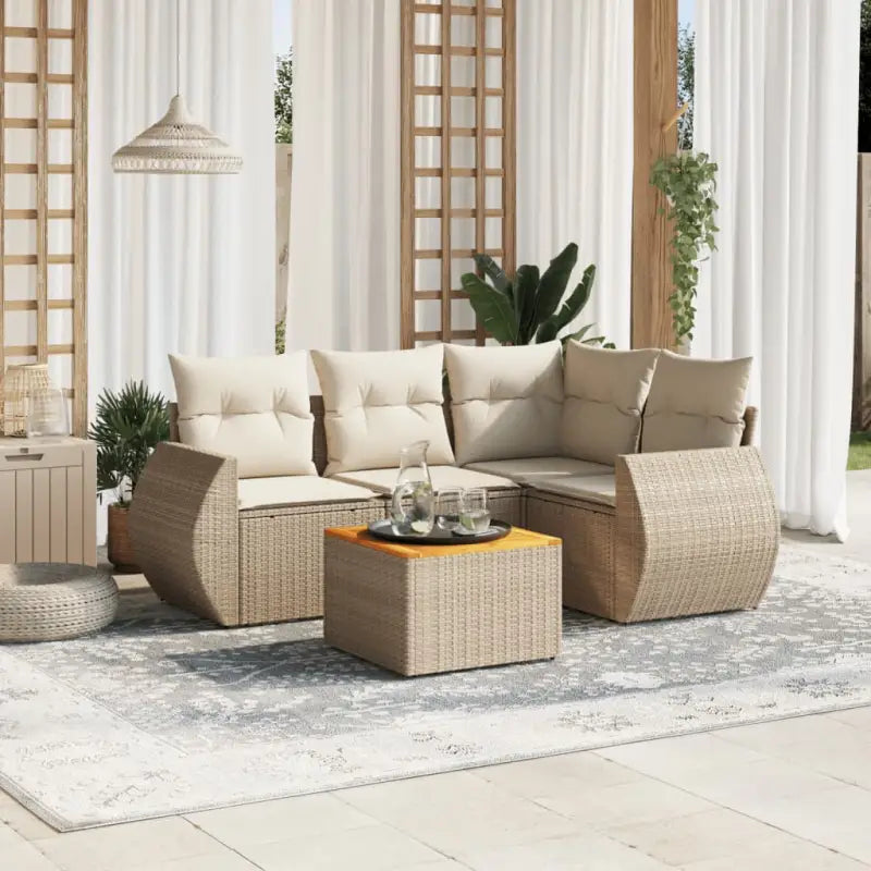 Luxe tuinset met waterdichte tas en beige materiaal en gepoedercoat staal - beige en crèmekleurig - Tuinsets
