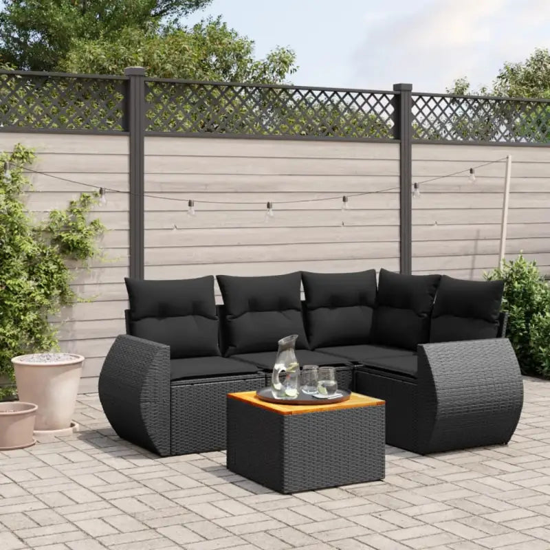 Luxe tuinset met waterdichte tas en beige materiaal en gepoedercoat staal - Zwart - Tuinsets