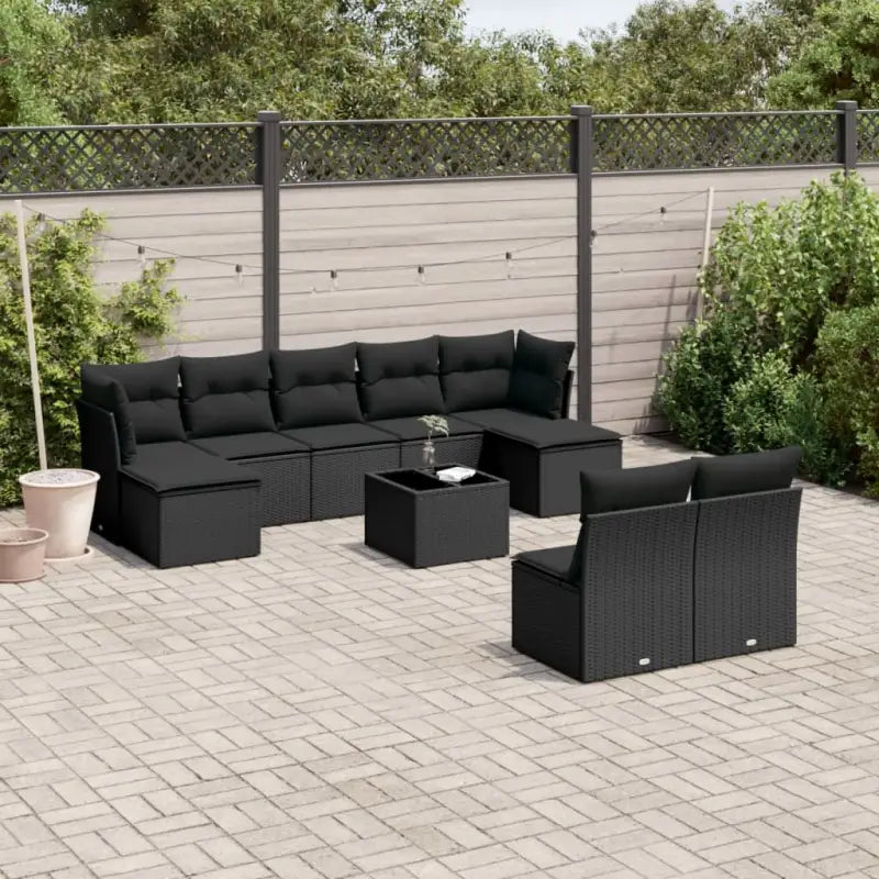 Luxe tuinset met zwart materiaal en gepoedercoat staal - Tuinsets