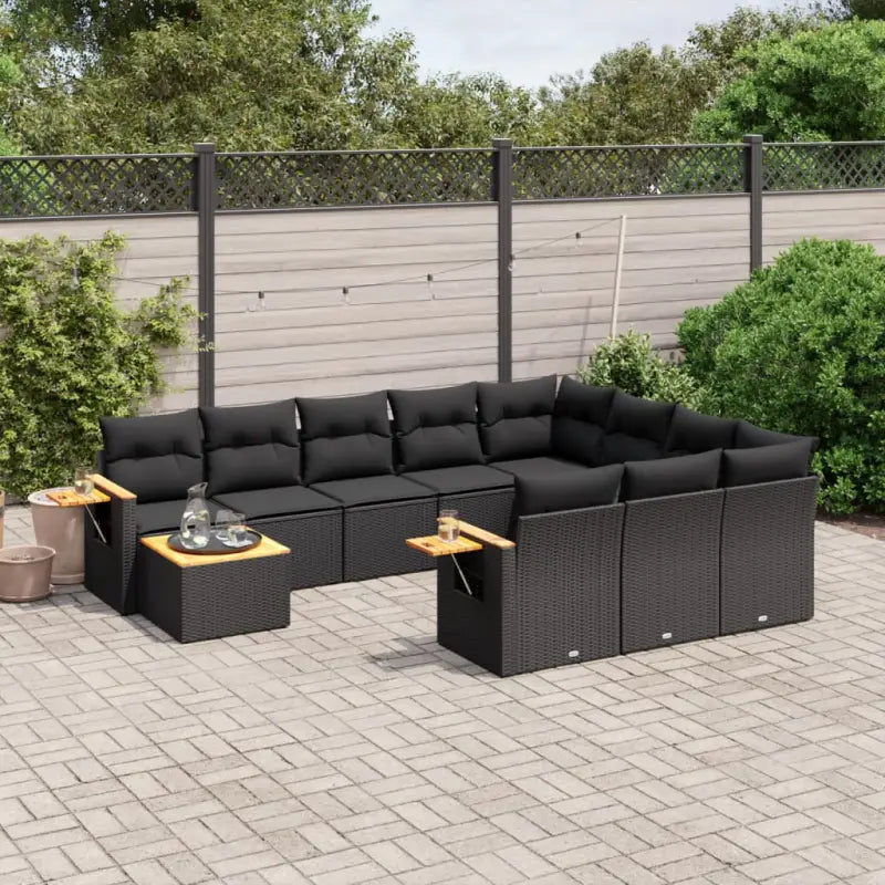 Luxe tuinset met zwart materiaal en waterdichte tas voor buitenplezier - Zwart - Tuinsets
