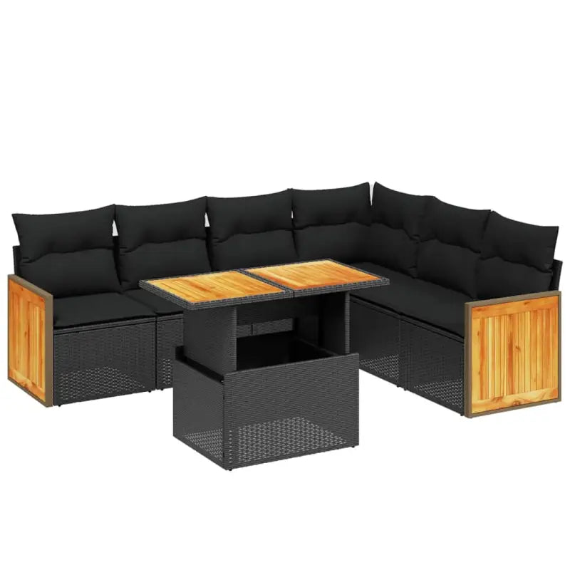 Luxe tuinset van zwart gepoedercoat staal voor buiten ontspanning - Tuinsets