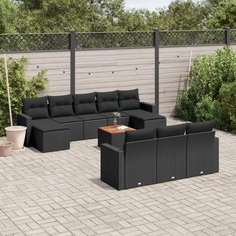 Luxe tuinsets van zwart materiaal met waterdichte tas en gepoedercoat staal - Zwart - Tuinsets