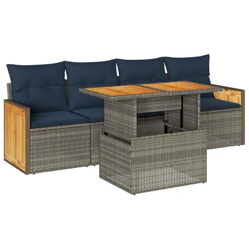 Luxe tuintuinset van grijs materiaal met gepoedercoat staal - Tuinsets