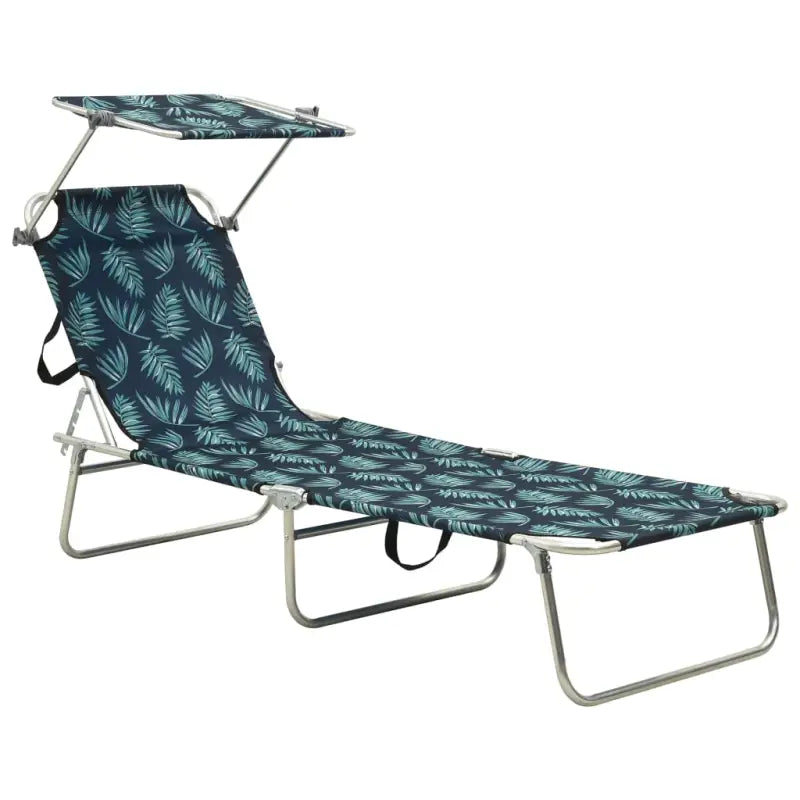 Luxe verstelbare ligstoel met zonnekap voor comfortabel zonnen - Bladpatroon / 1 - Ligstoelen