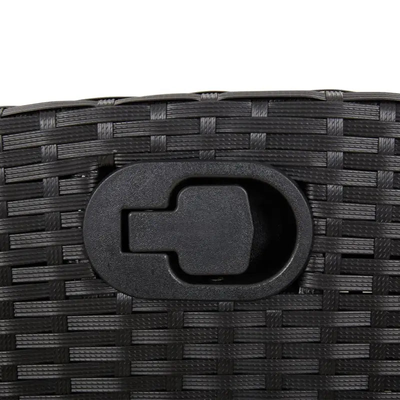 Luxe zwart materiaal wicker tuinset met gepoedercoat staal en poly rattan - Tuinsets