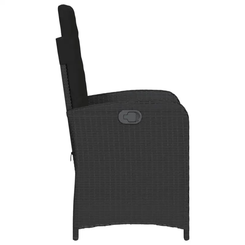 Luxe zwart materiaal wicker tuinset met gepoedercoat staal en poly rattan - Tuinsets