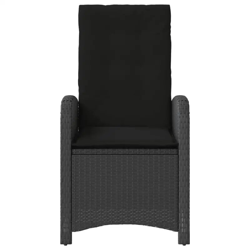 Luxe zwart materiaal wicker tuinset met gepoedercoat staal en poly rattan - Tuinsets