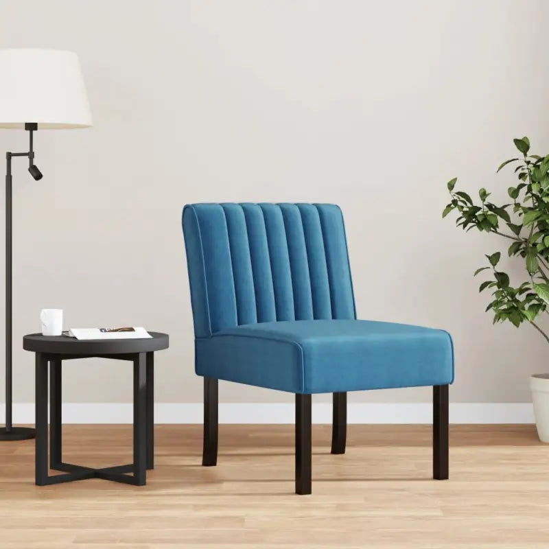 Luxueuze fluwelen fauteuil voor optimaal comfort - Blauw / 1 - Fauteuils