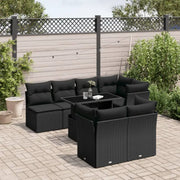 Luxueuze loungeset van zwart materiaal en gepoedercoat staal - Tuinsets