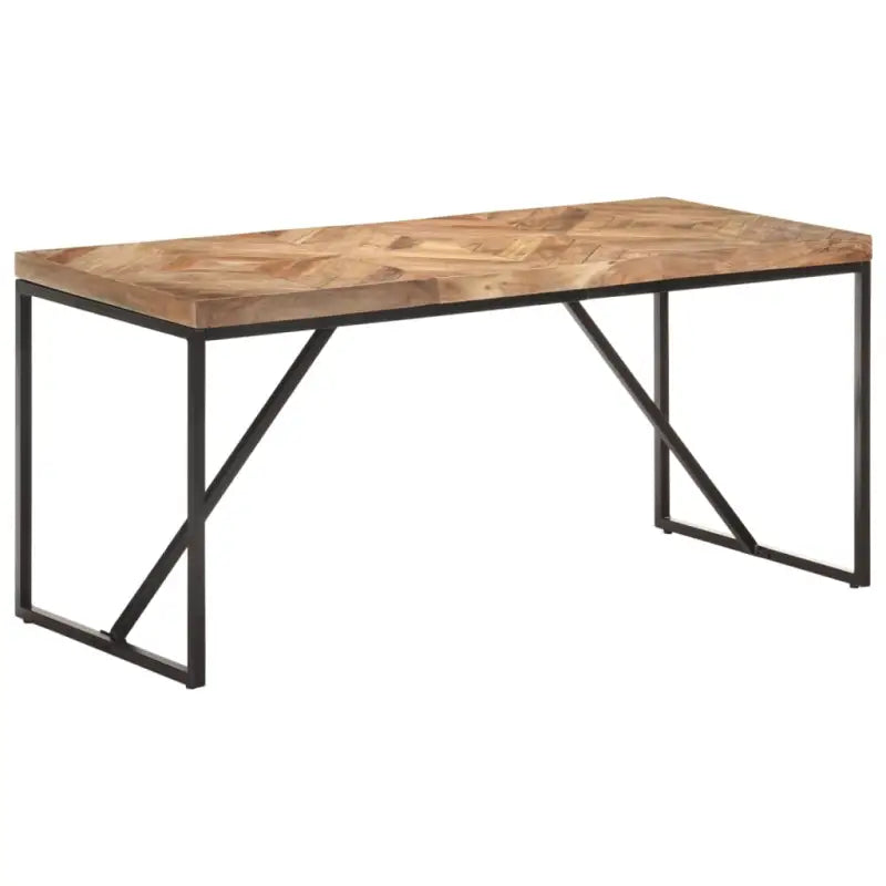 Massief acacia eettafel met industriële uitstraling voor woonkamer of keuken - Eettafels