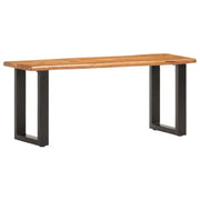 Massief acaciahout bank in industriële stijl voor woonkamer en hal - Bruin / 110 cm / Massief acaciahout - Opberg- &