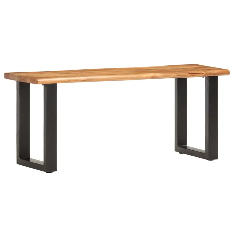 Massief acaciahout bank in industriële stijl voor woonkamer en hal - Bruin / 110 cm / Massief acaciahout - Opberg- &