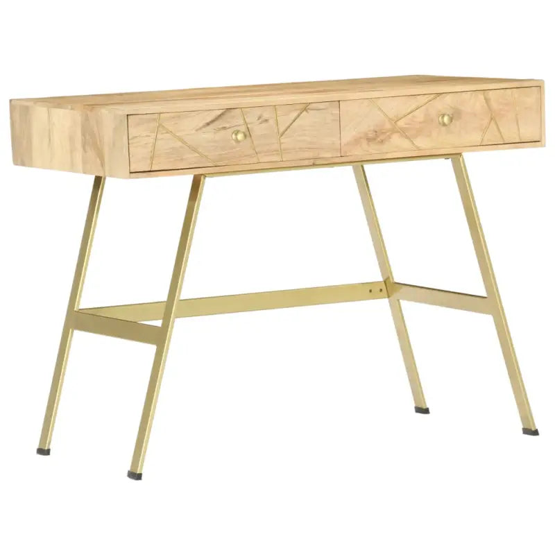Massief acaciahout industriële schrijftafel voor wand of computergebruik - massief mangohout - Bureaus