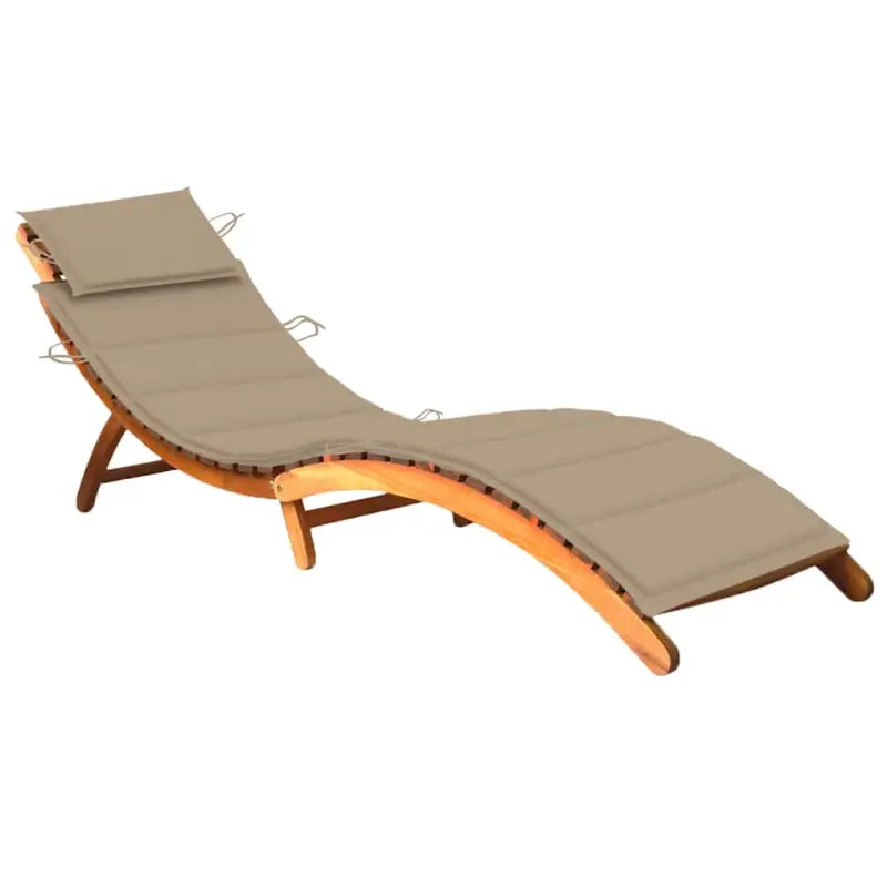 Massief acaciahout ligbedden Voor binnen en buiten diverse afmetingen - Beige / 1 / 1 ligbed - Ligstoelen