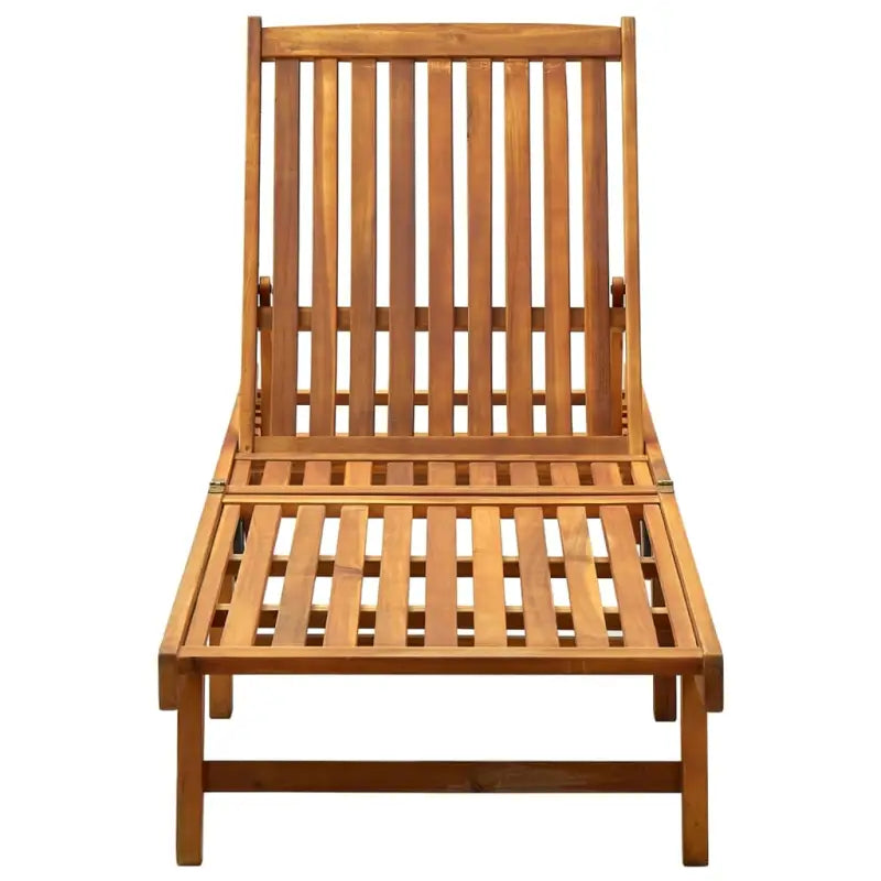 Massief acaciahout ligstoel voor ultiem ontspanning in de tuin - Ligstoelen