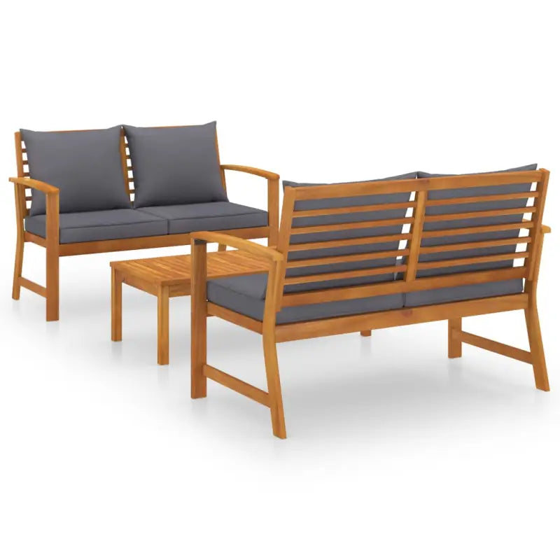 Massief Acaciahout Loungeset voor Tuin met Stijl en Functionaliteit - Tuinsets