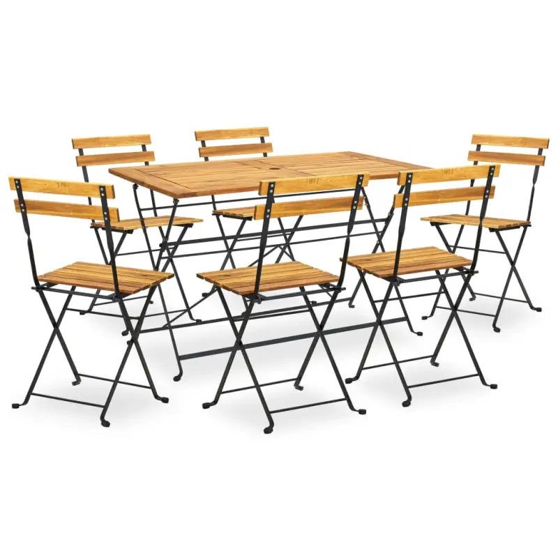 Massief Acaciahout Tuinset voor Rustieke Zitgelegenheid - 120 cm tafellengte - Tuinsets
