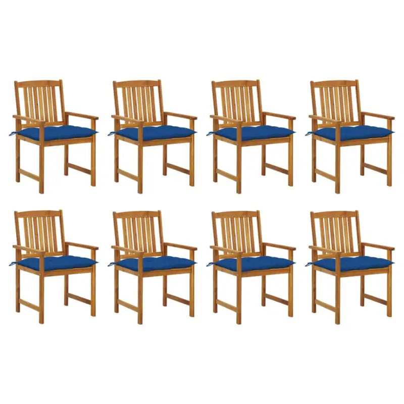 Massief acaciahout tuinstoelen voor extra comfort in je buitenruimte - koningsblauw / 8 - Tuinstoelen
