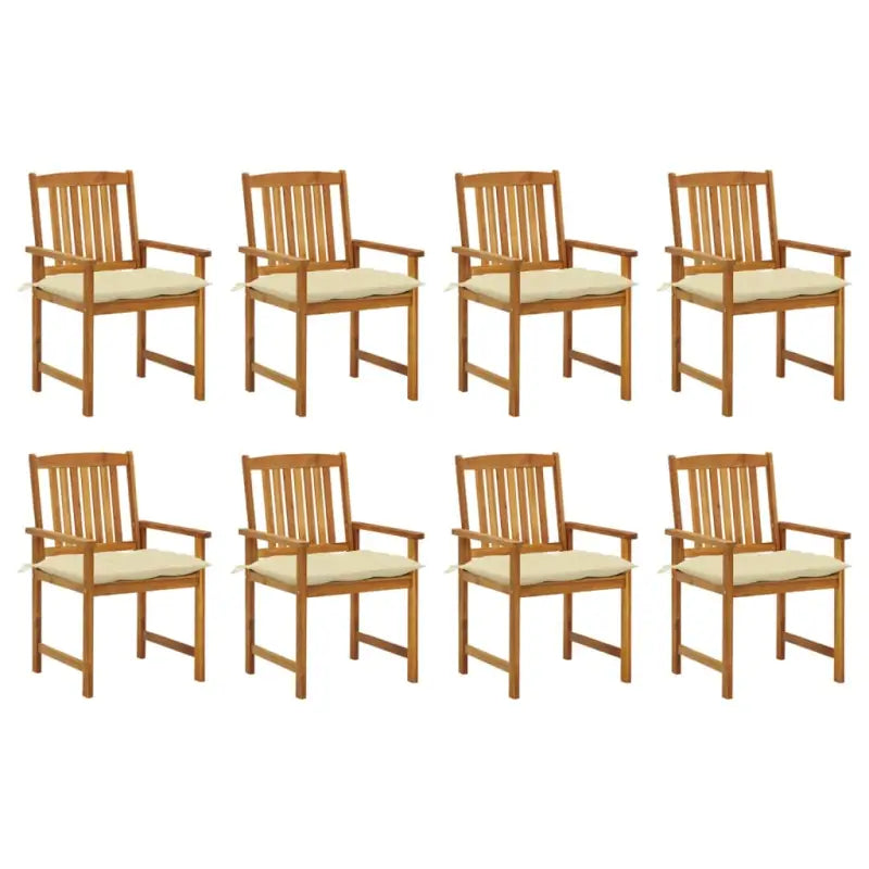 Massief acaciahout tuinstoelen voor extra comfort in je buitenruimte - Crème / 8 - Tuinstoelen