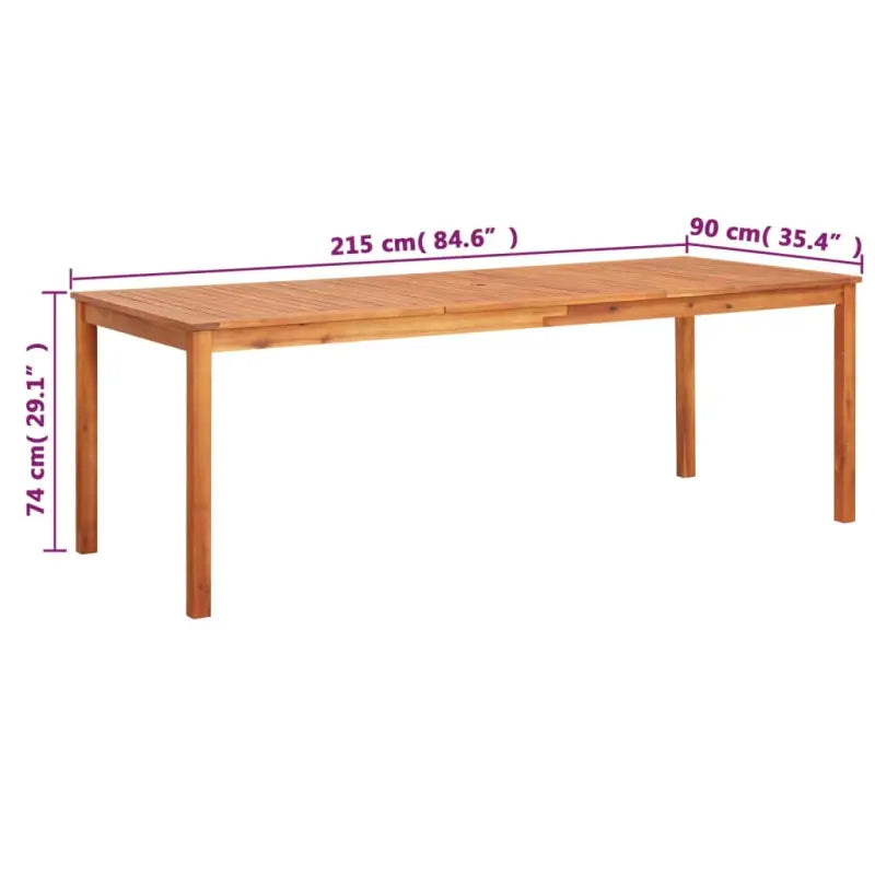 Massief acaciahouten tuintafel voor gezellige buitenmaaltijden - Tuintafels