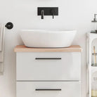 Massief beukenhout wastafelblad met afgeronde hoeken en eenvoudig schoonmaken - Naturel / 60 x 40 x 2.5 cm